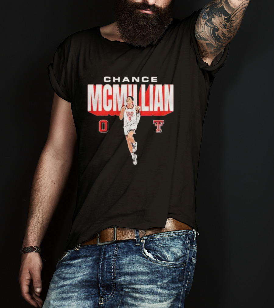 Chance McMillian Texas Tech Red Raiders Cartoon Player T-Shirt
