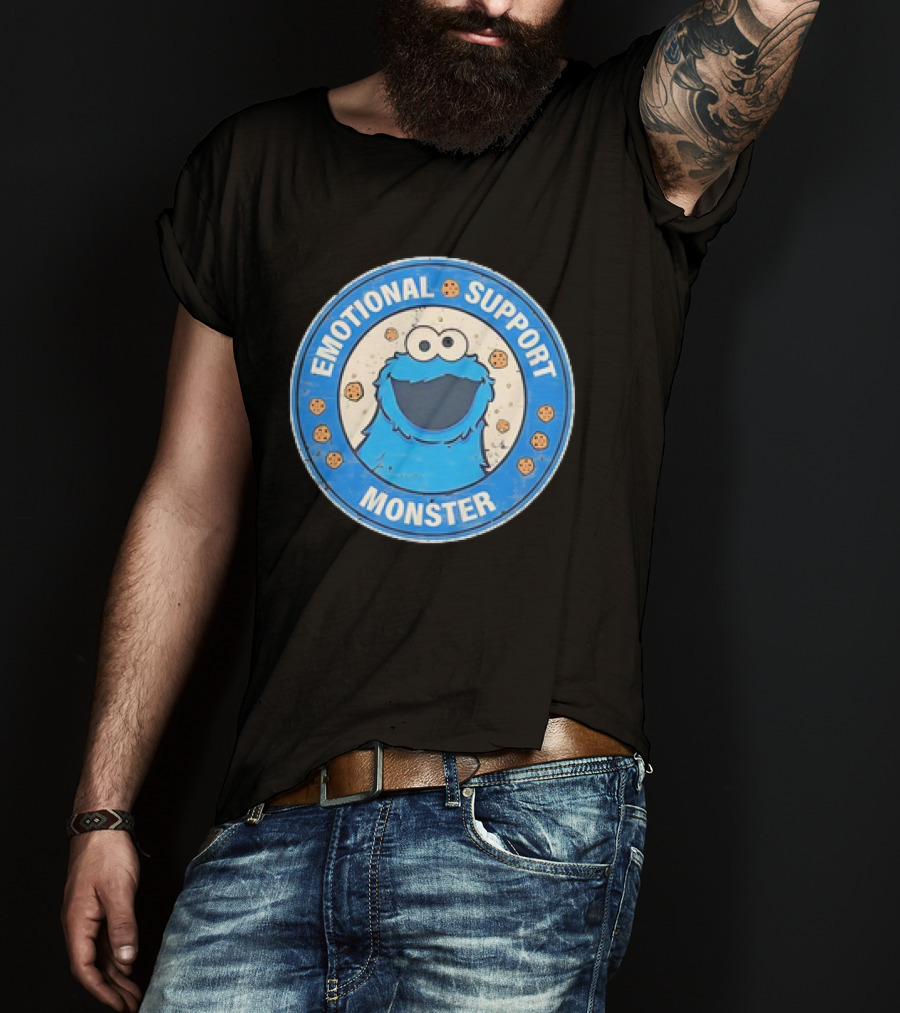 Cookie Monster Emotional Support Monster T-Shirt