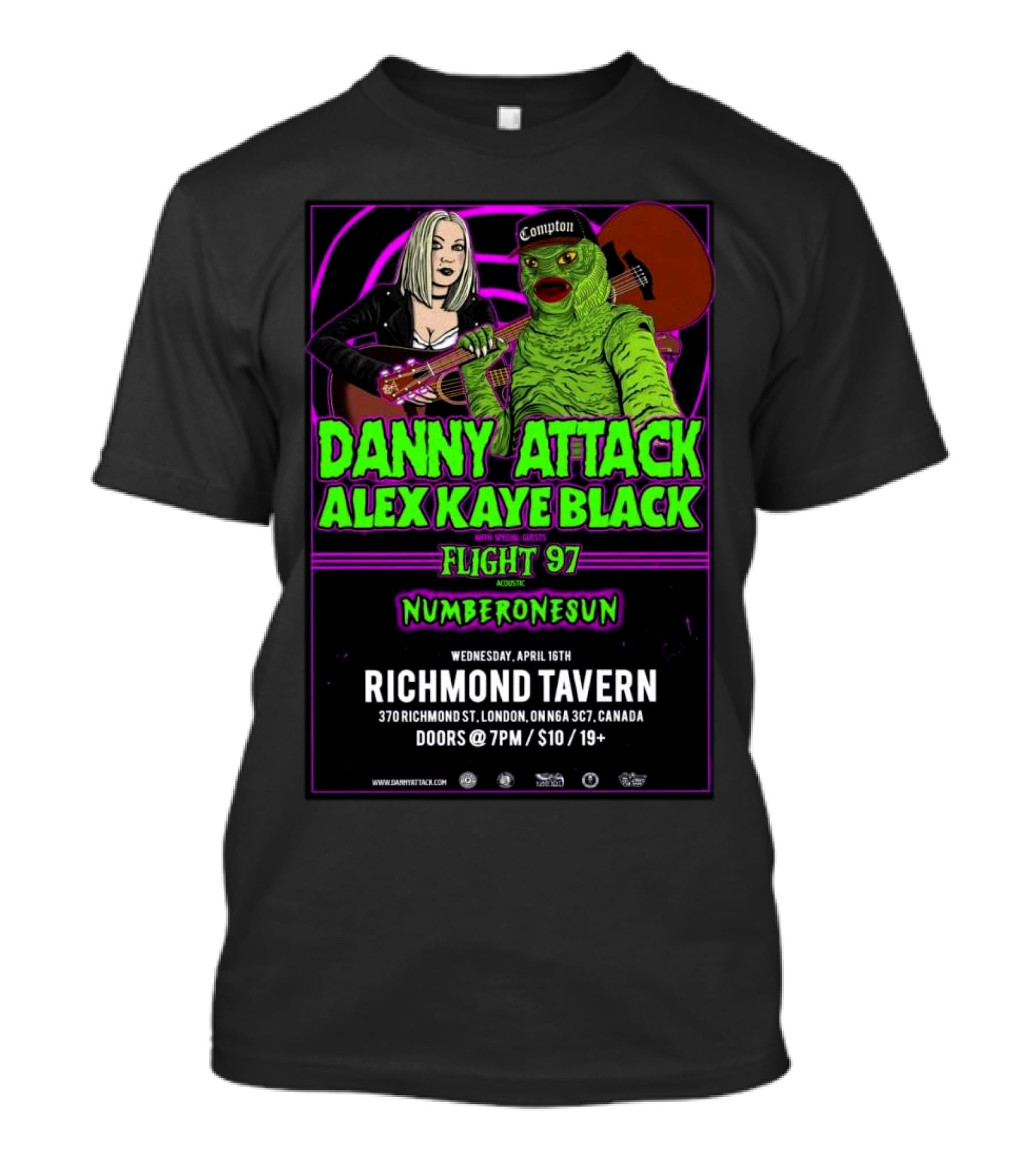 Danny Attack Alex Kaye Black Richmond Tavern London UK Apr 16 2025 T-Shirt