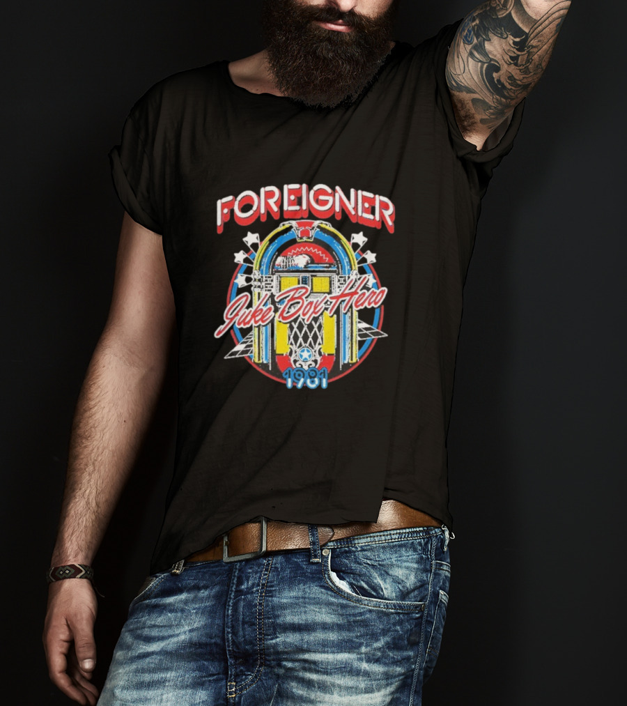 Foreigner Juke Box Hero 2025 T-Shirt