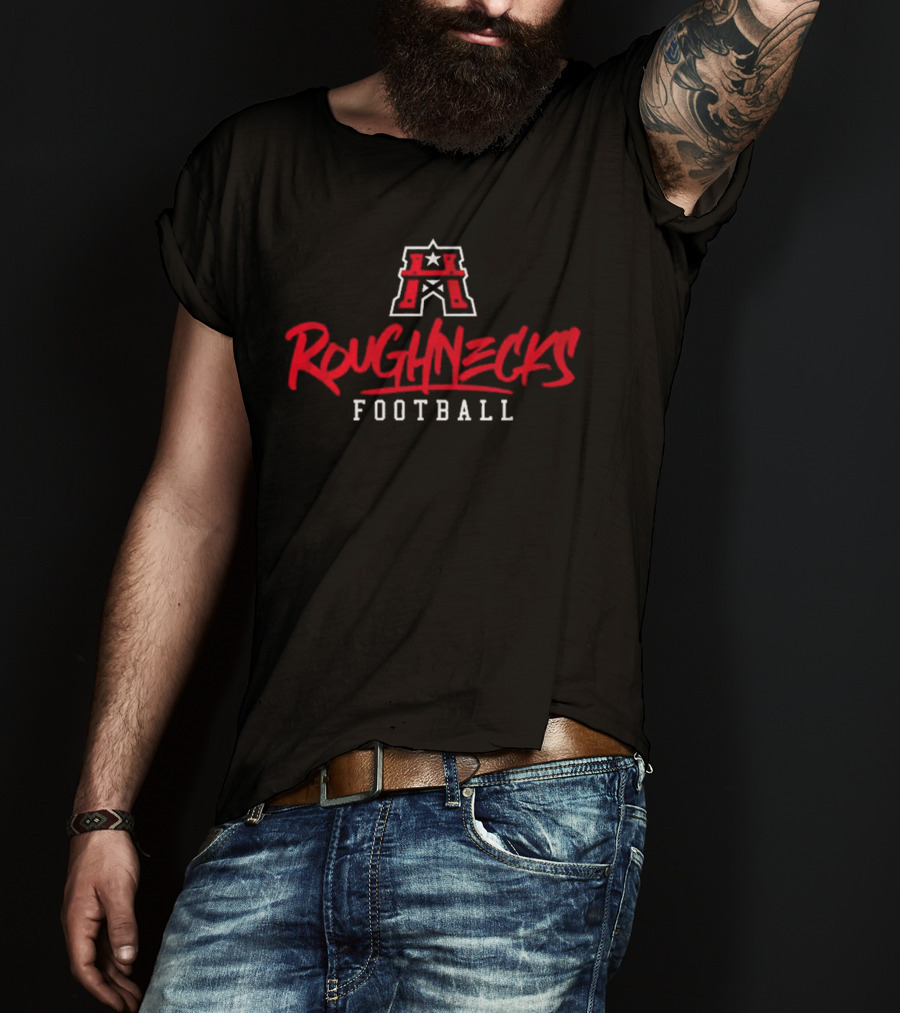 Houston Roughnecks Stylized Text T-Shirt