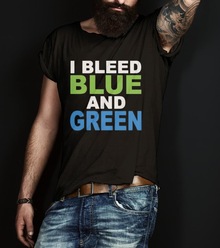 I Bleed Blue And Green T-Shirt