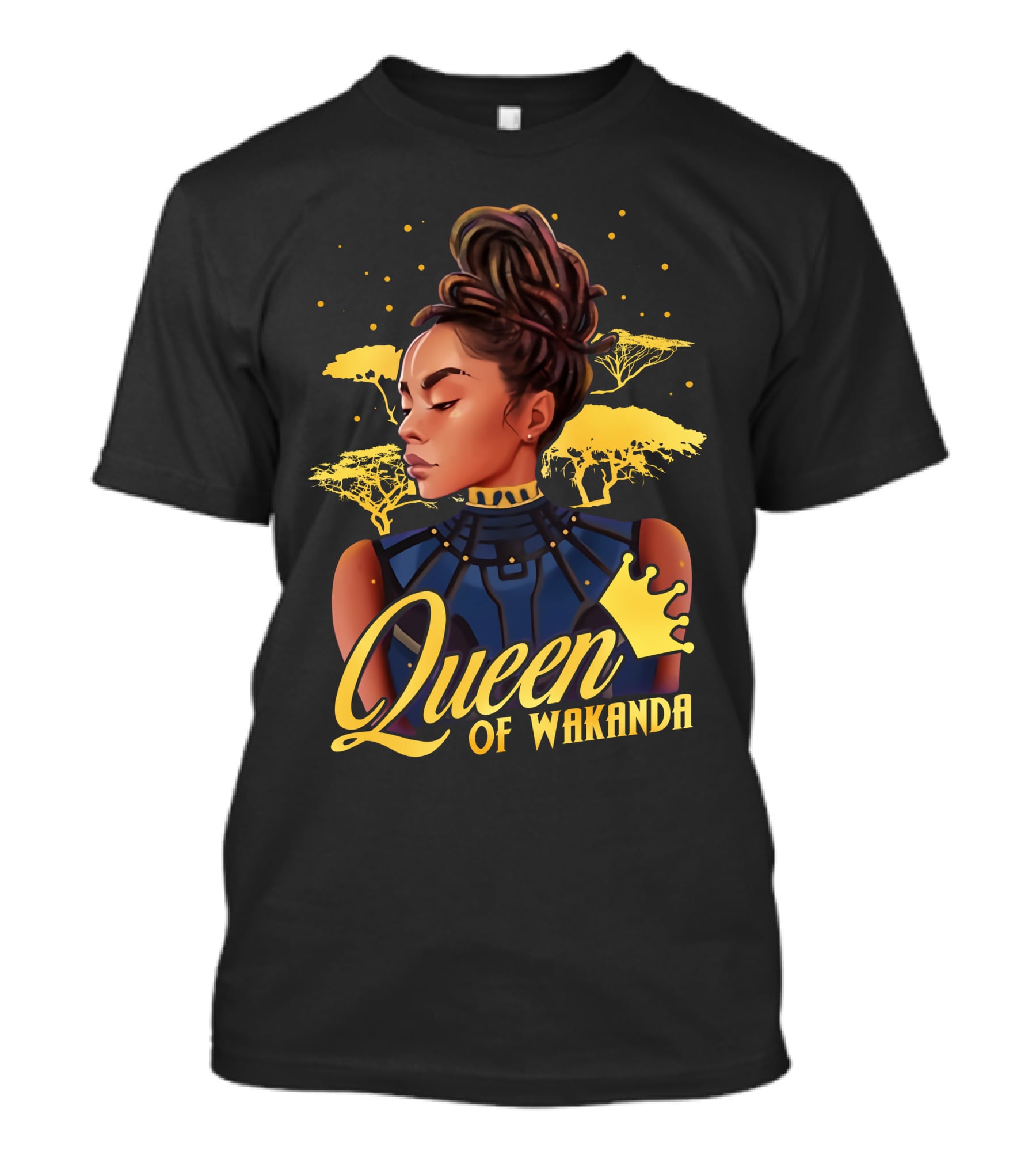 Queen Of Wakanda Royalty And Elegance With African Serengeti Backdrop T-Shirt