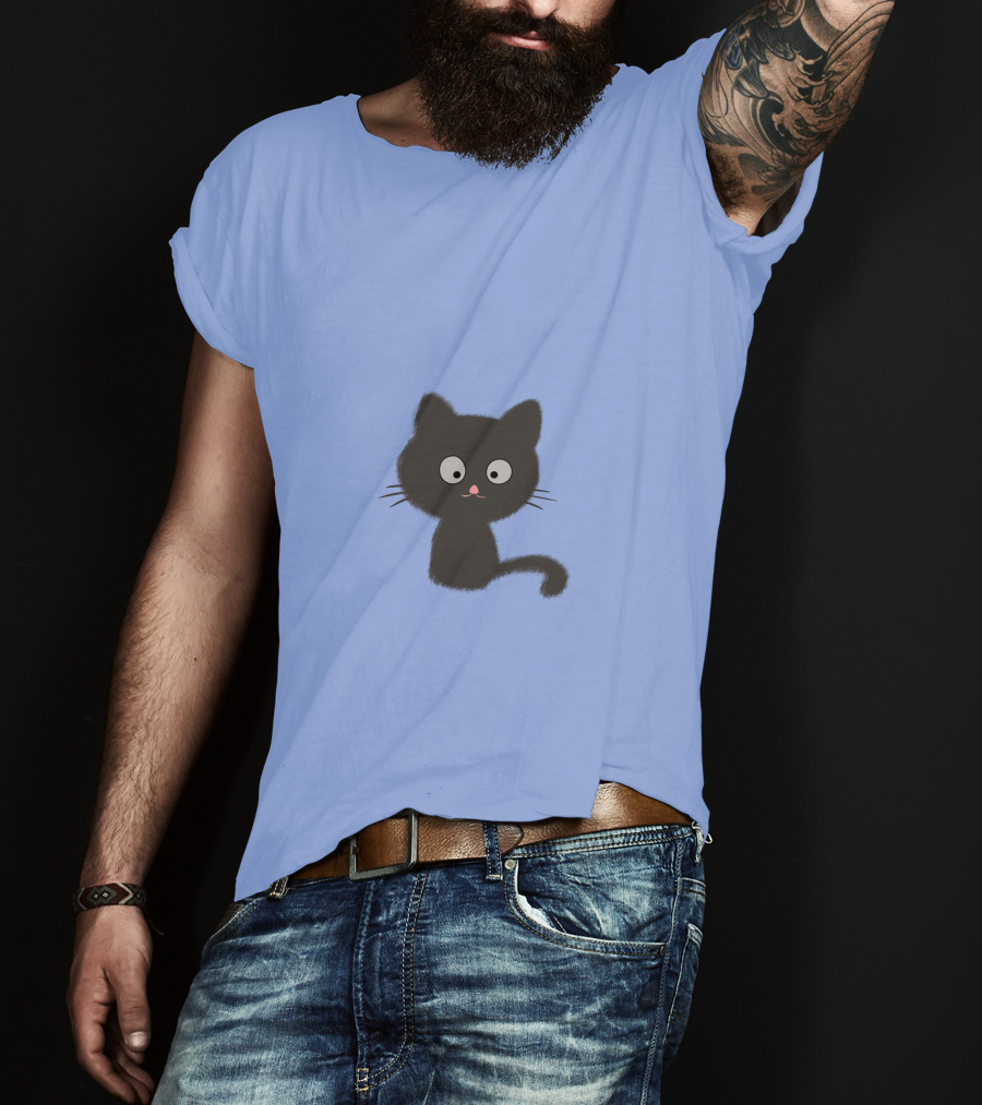 Cute Mew-T Black Cat T-Shirt