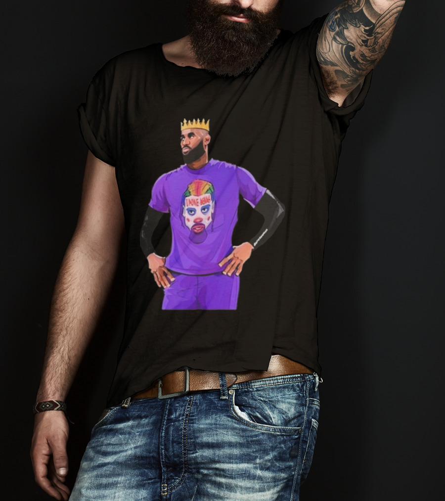 Lebron James Los Angeles Lakers I Poke Bears Crown Clown T-Shirt