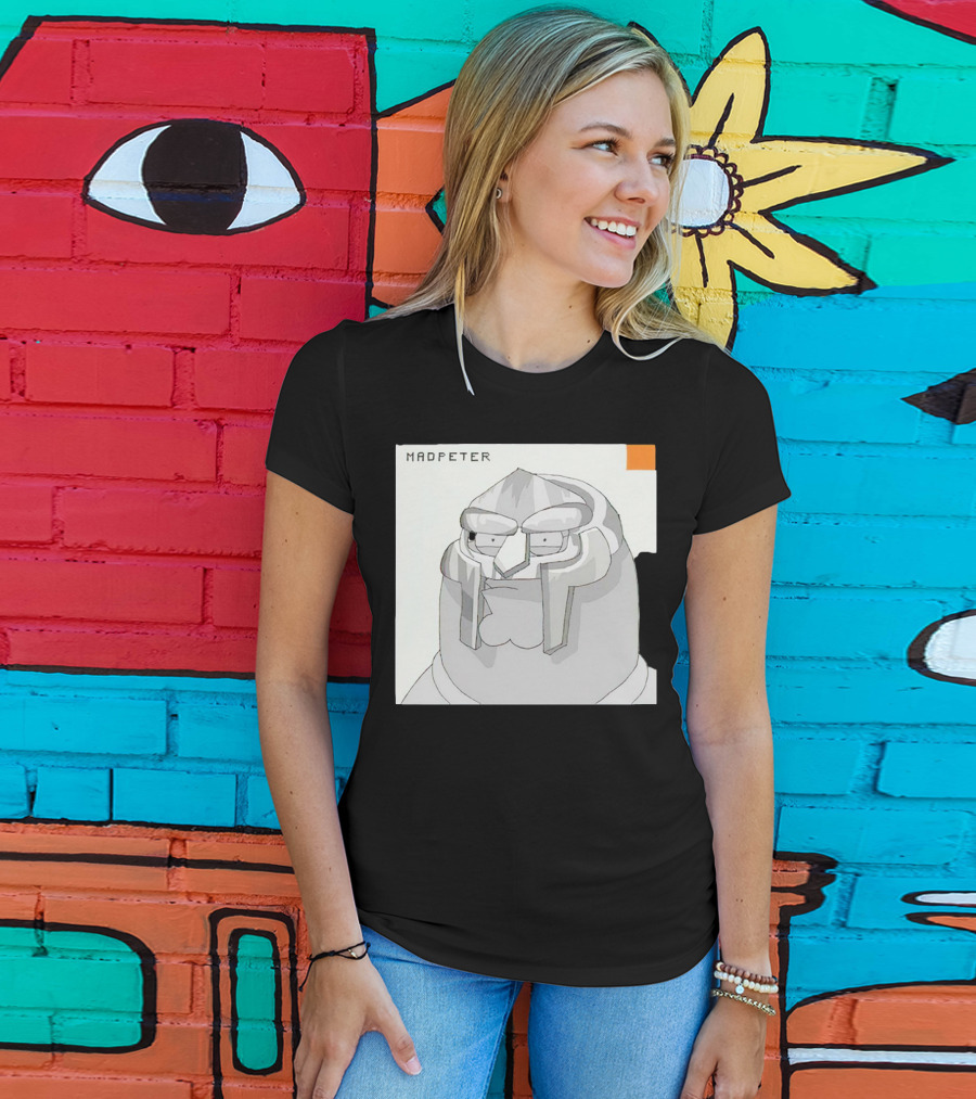 Mad Peter MF Doom Mask Cartoon T-Shirt