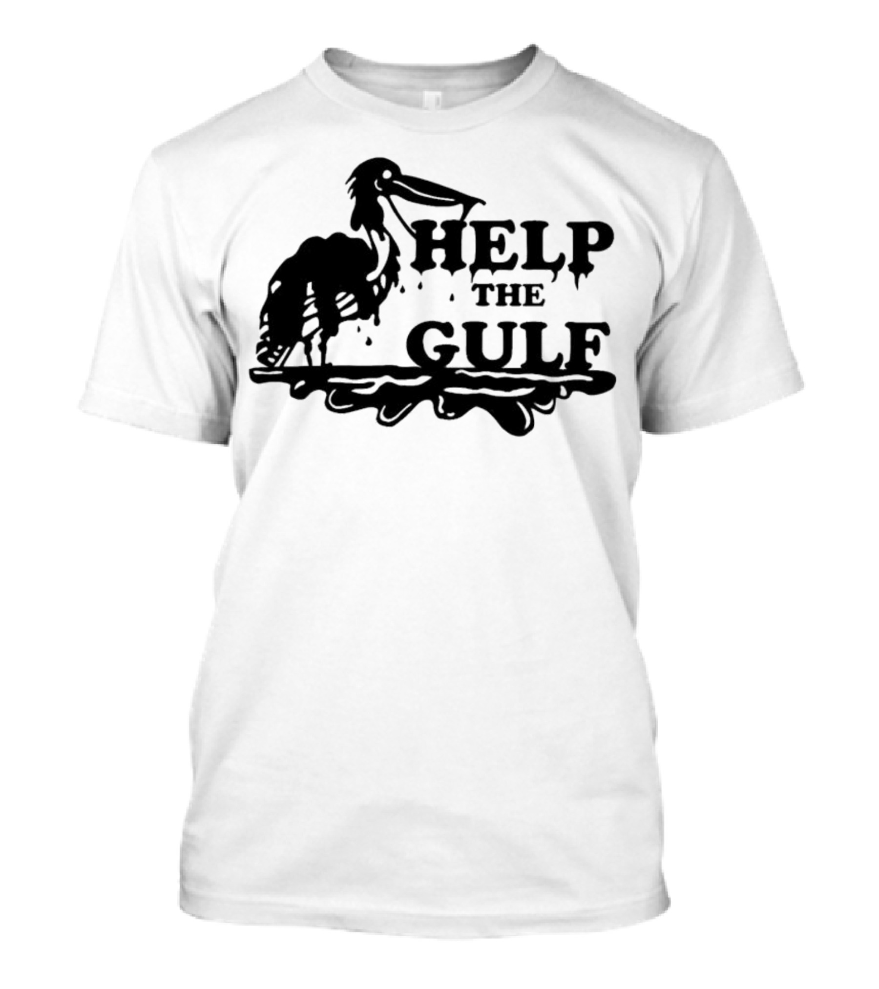 Help The Gulf Oil Spill Awareness Pelican T-Shirt