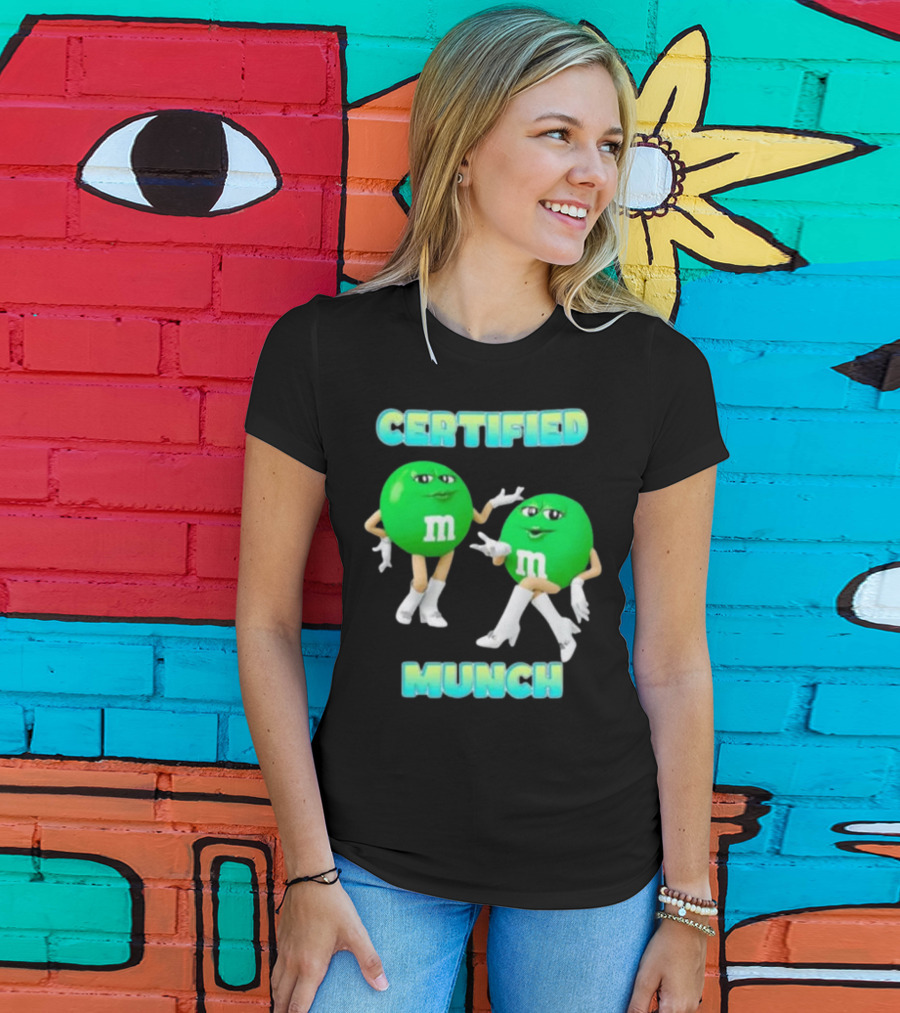 CERTIFIED MUNCH M&M Green Candy Characters Boot Pose T-Shirt