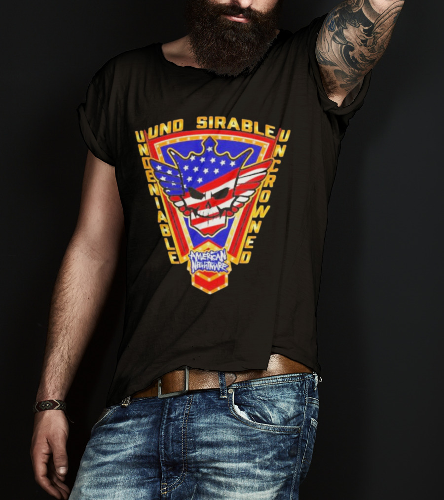 Undeniable Uncrowned American Nightmare Patriotic Skull And Wings T-Shirt