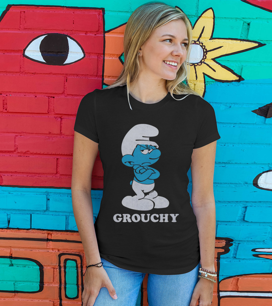 Grouchy Smurf Crossed Arms Stance T-Shirt