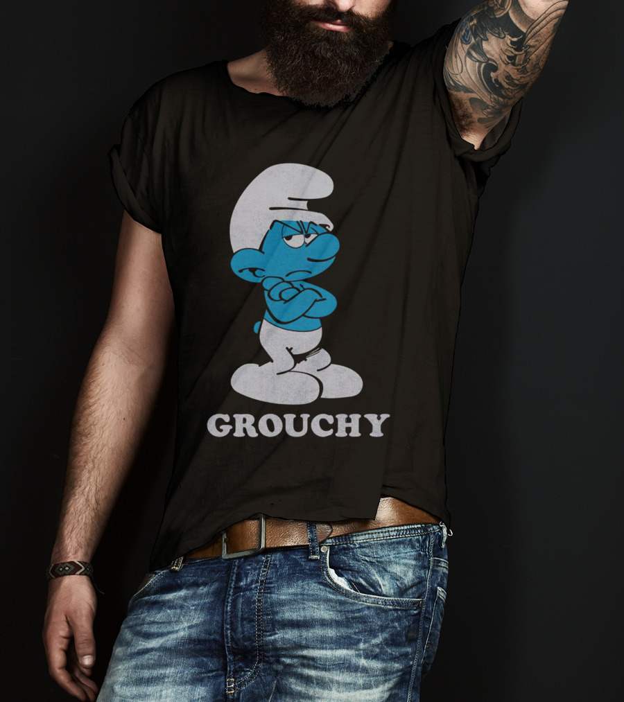 Grouchy Smurf Crossed Arms Stance T-Shirt