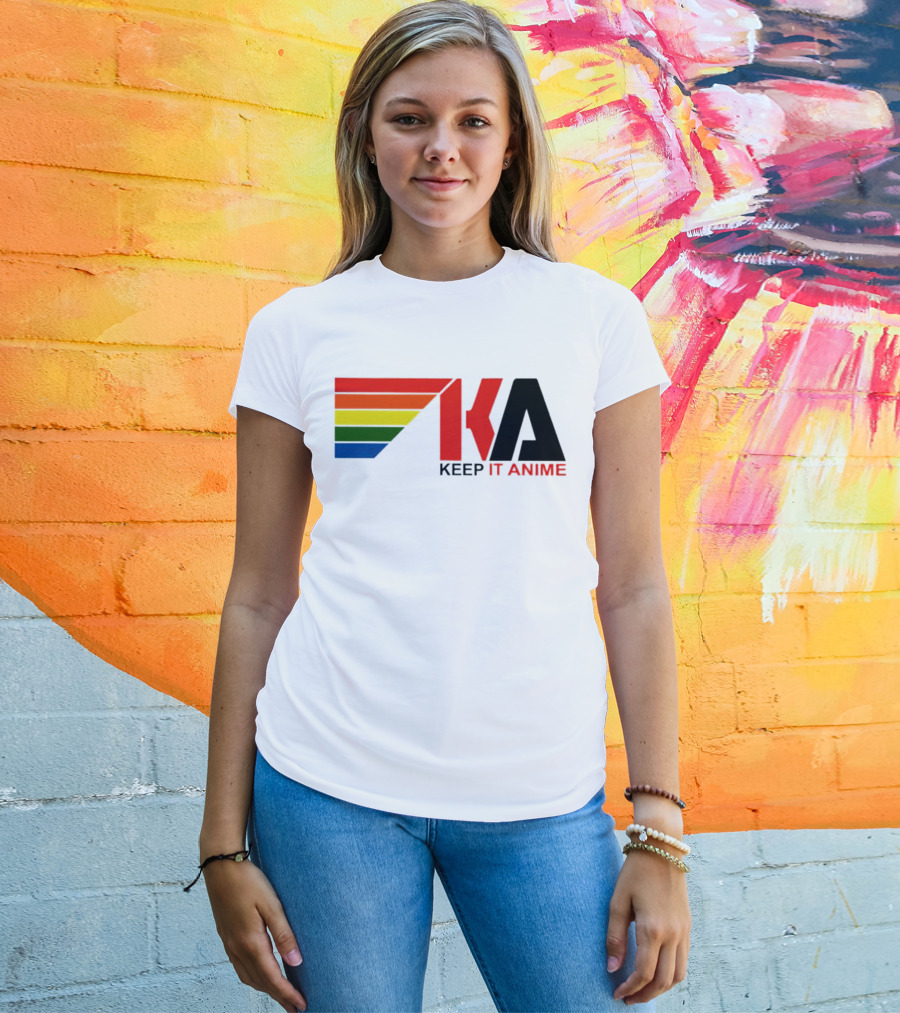 KEEP IT ANIME KA Rainbow Stripes T-Shirt