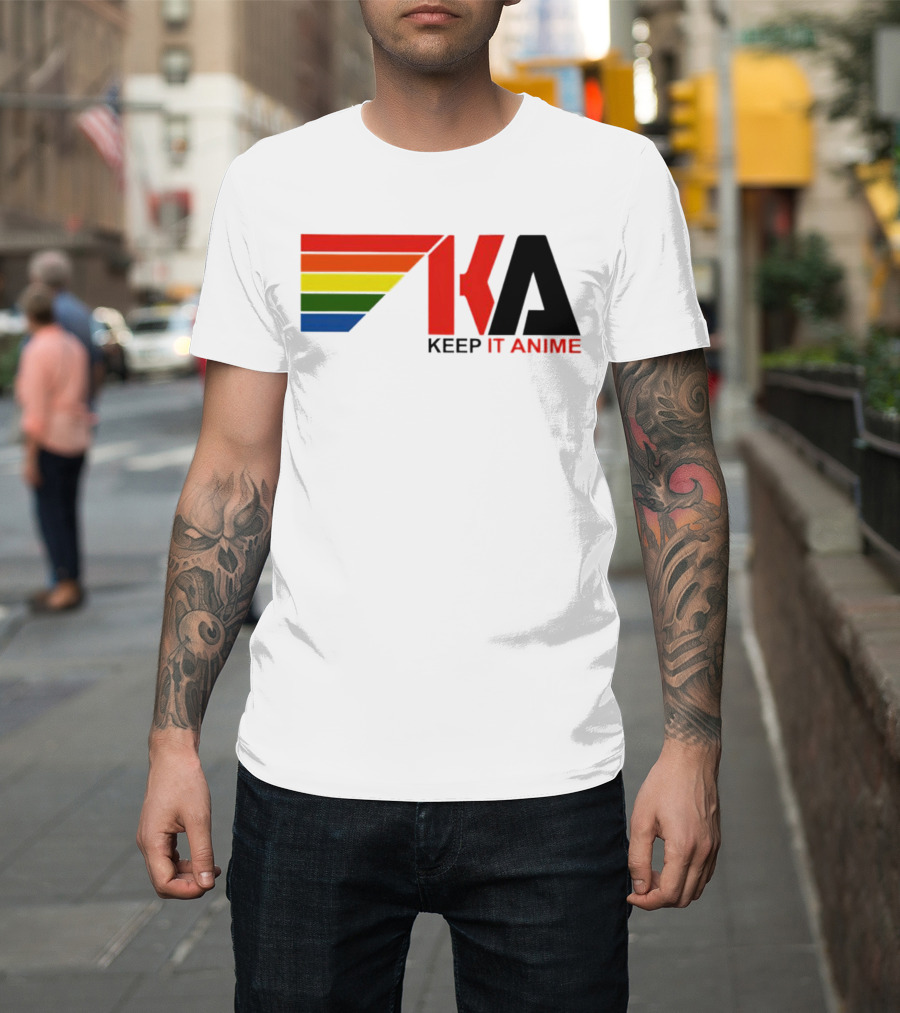 KEEP IT ANIME KA Rainbow Stripes T-Shirt