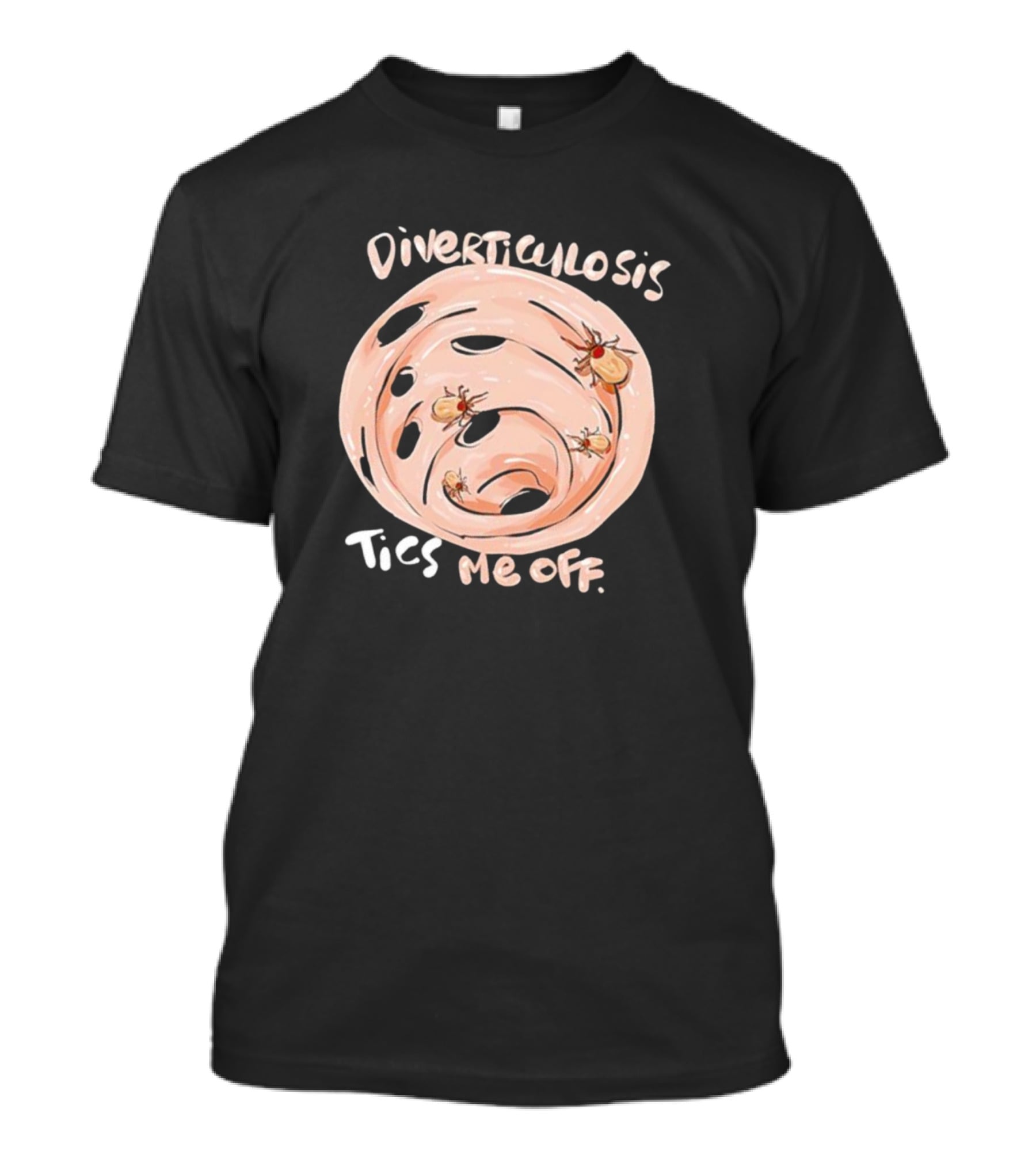 Diverticulosis Ticks Me Off Spiral With Insects T-Shirt