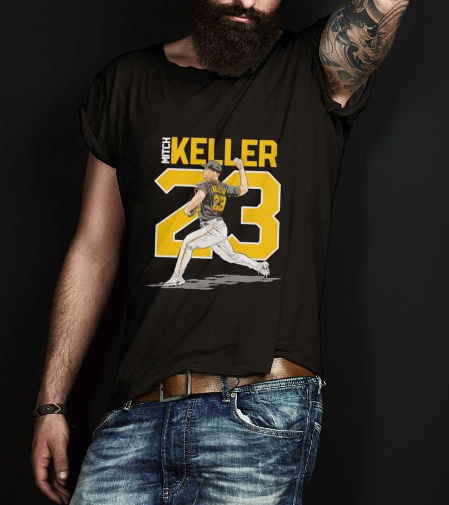 Mitch Keller 23 Pittsburgh Pirates Pitching Action T-Shirt