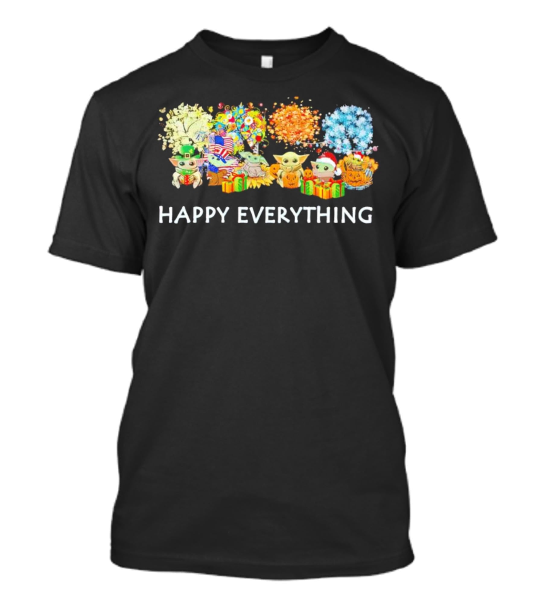 Baby Yoda Happy Everything Holiday T-Shirt