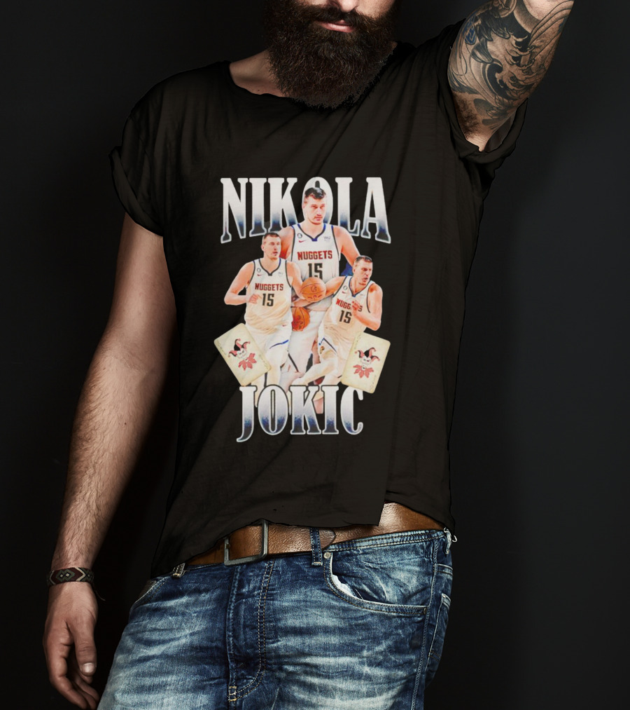 Nikola Jokic Nuggets NBA Joker Playing Cards T-Shirt