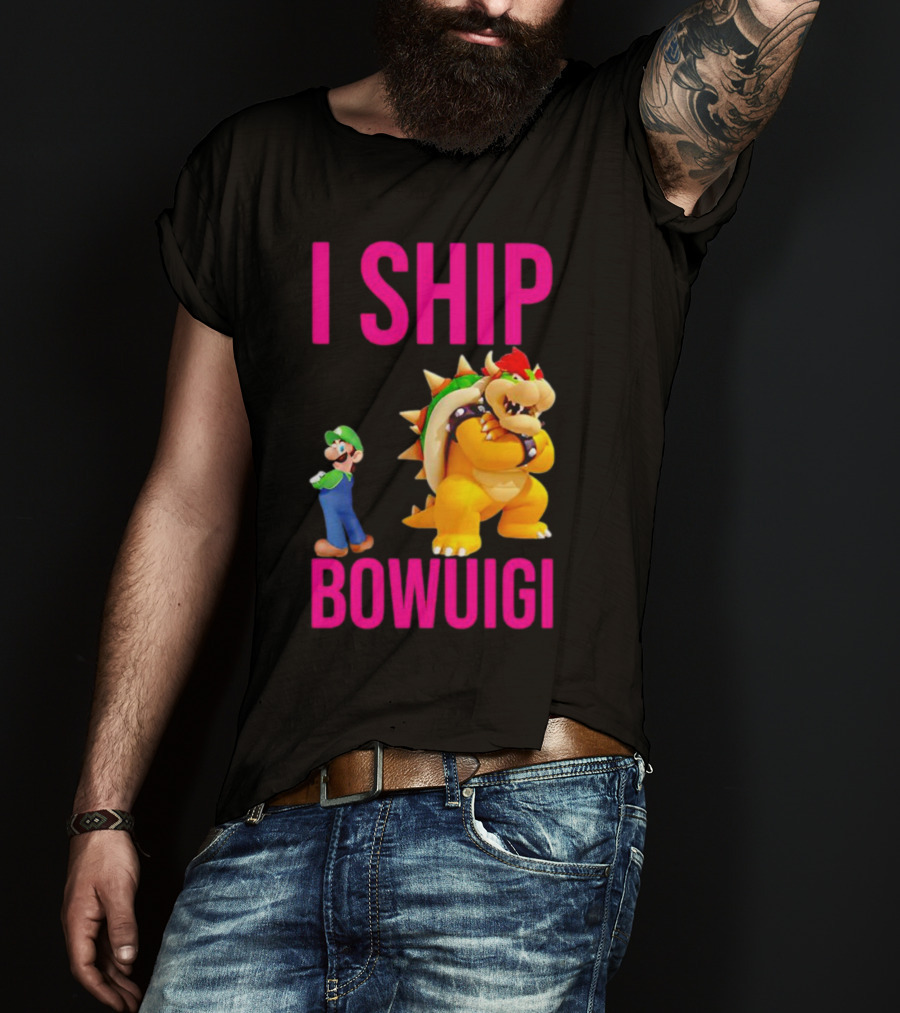 I Ship Bowuigi Super Mario Luigi Bowser T-Shirt
