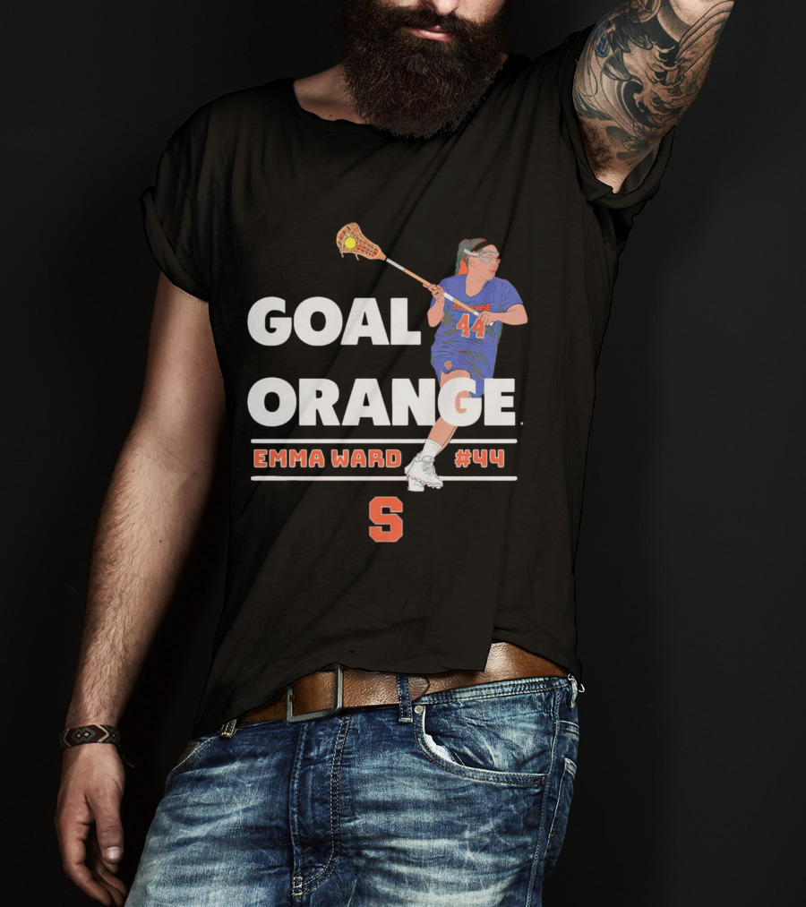 Syracuse Orange Emma Ward #44 Goal Orange Lacrosse T-Shirt