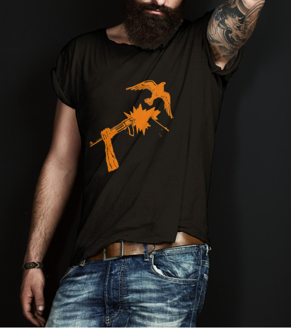 Anti War Gun And Dove Explosive Encounter T-Shirt