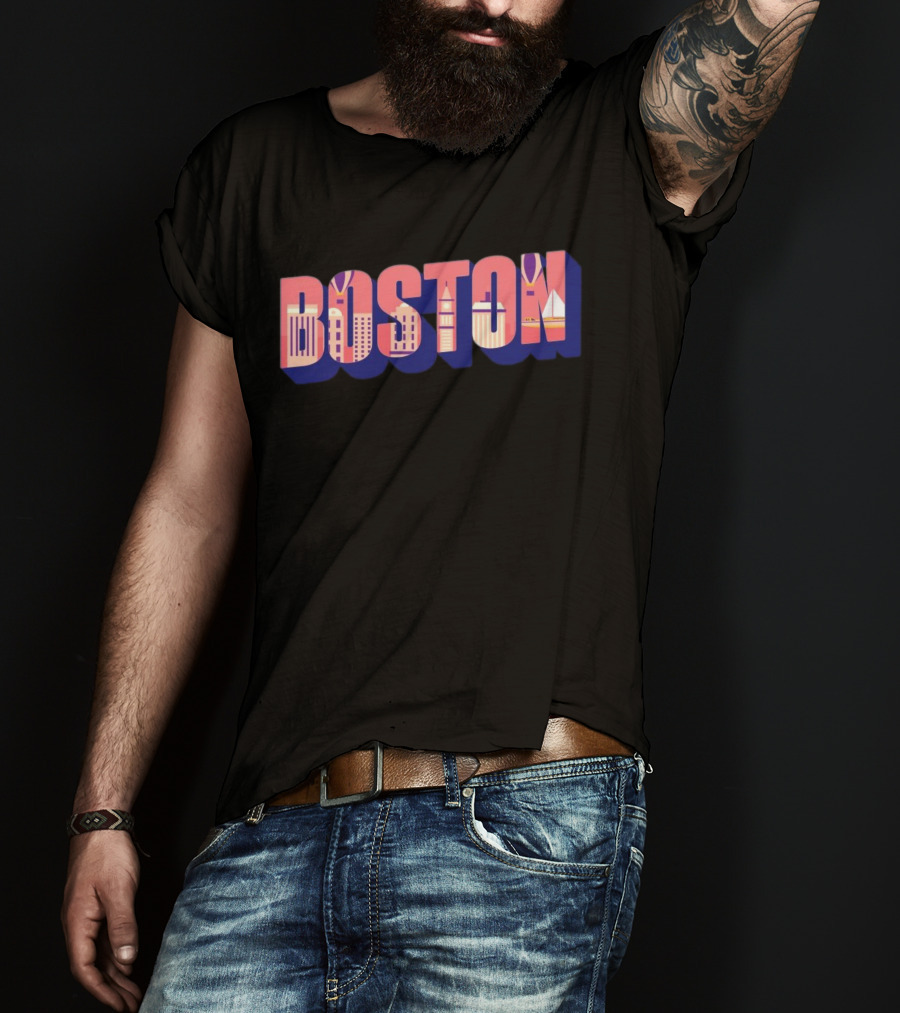 Boston City Landmarks Boston T-Shirt
