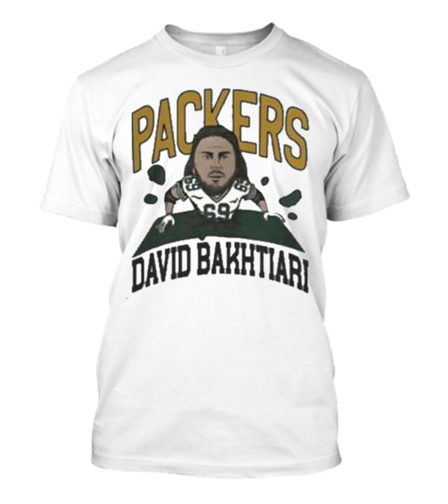 Packers David Bakhtiari Caricature T-Shirt