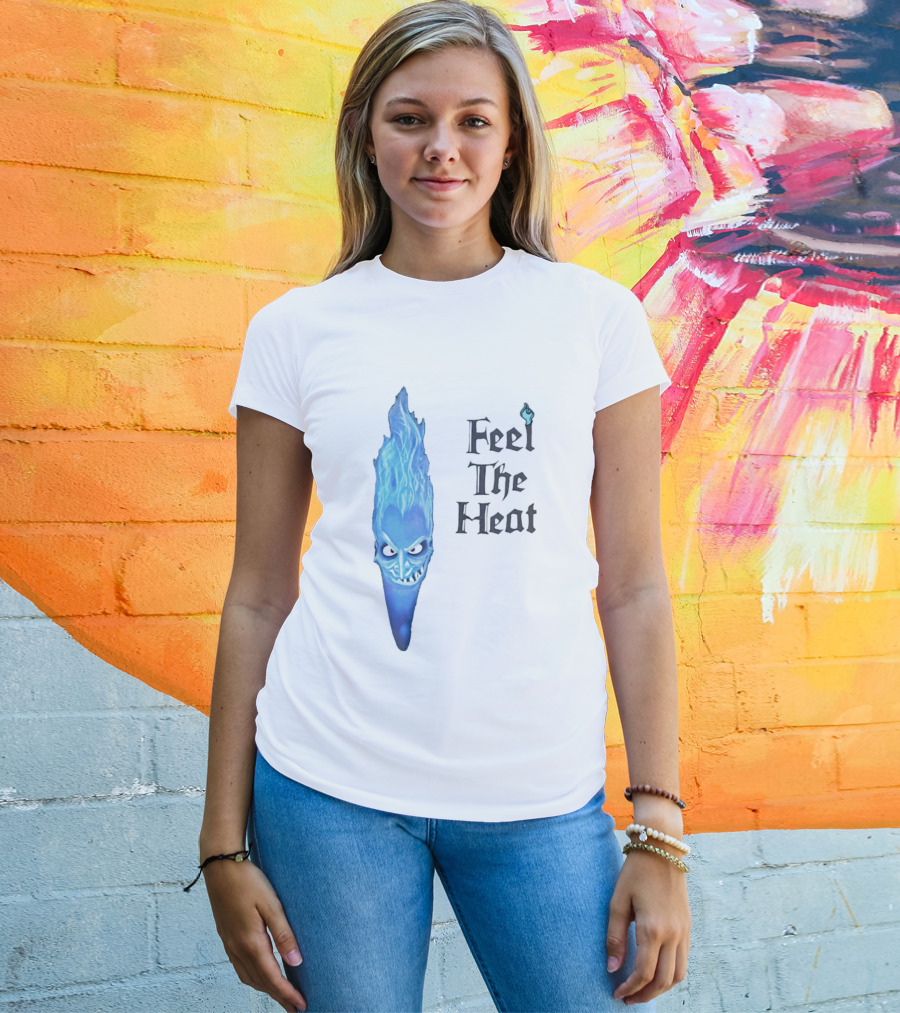 Hades Feel The Heat Blue Flame Head T-Shirt