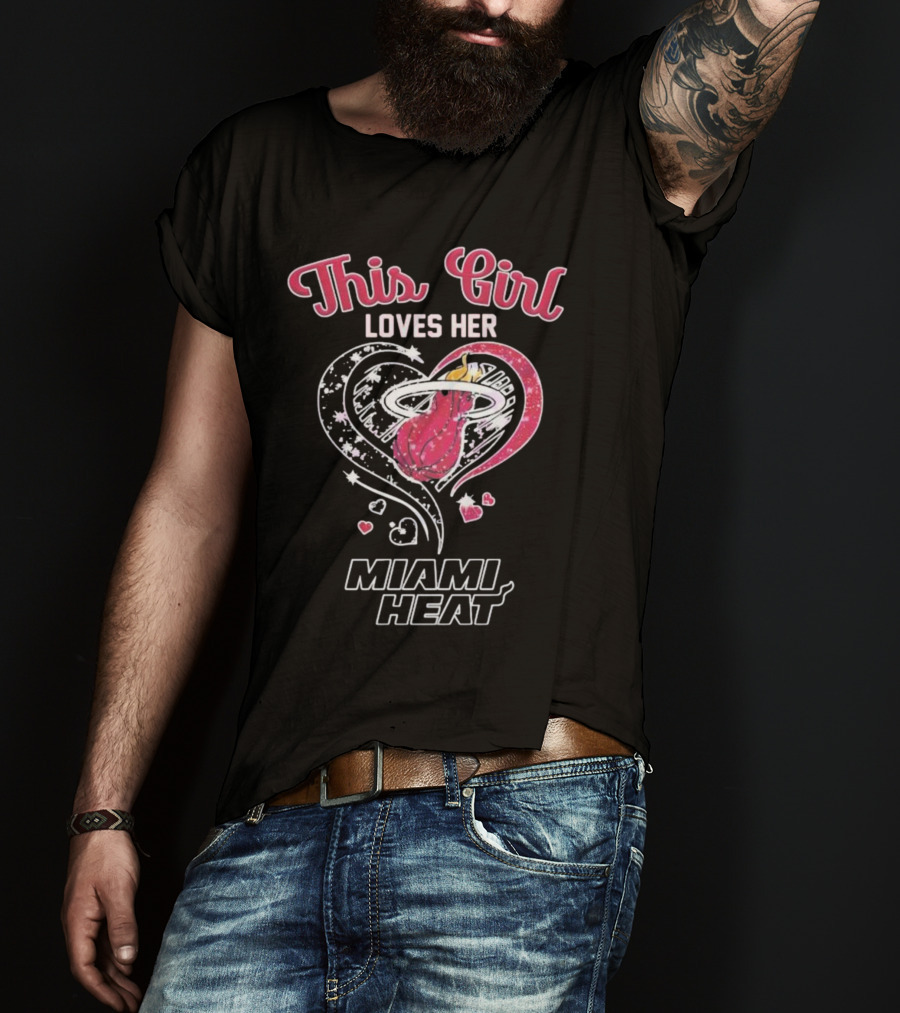 This Girl Loves Her Miami Heat Heart T-Shirt