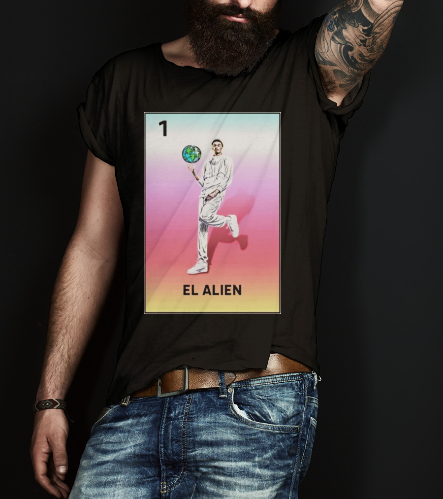 1 El Alien Basketball Earth Ball T-Shirt