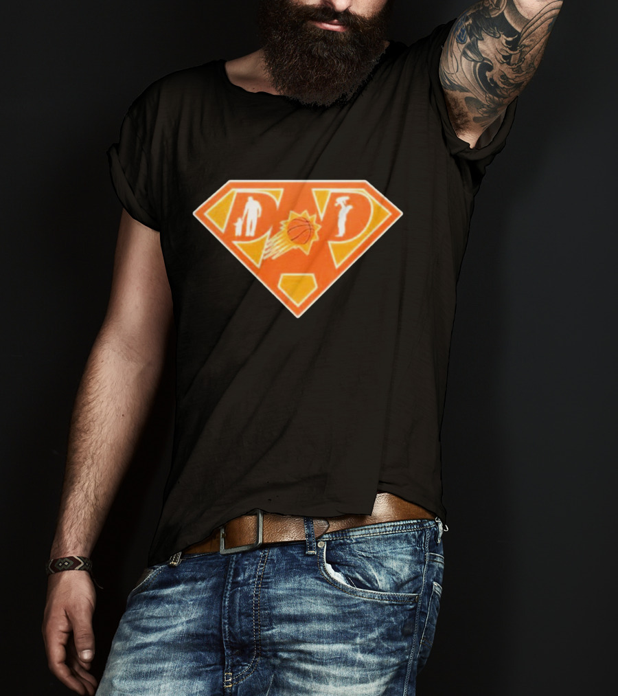 Phoenix Suns Super Dad Basketball Emblem Family Hero T-Shirt