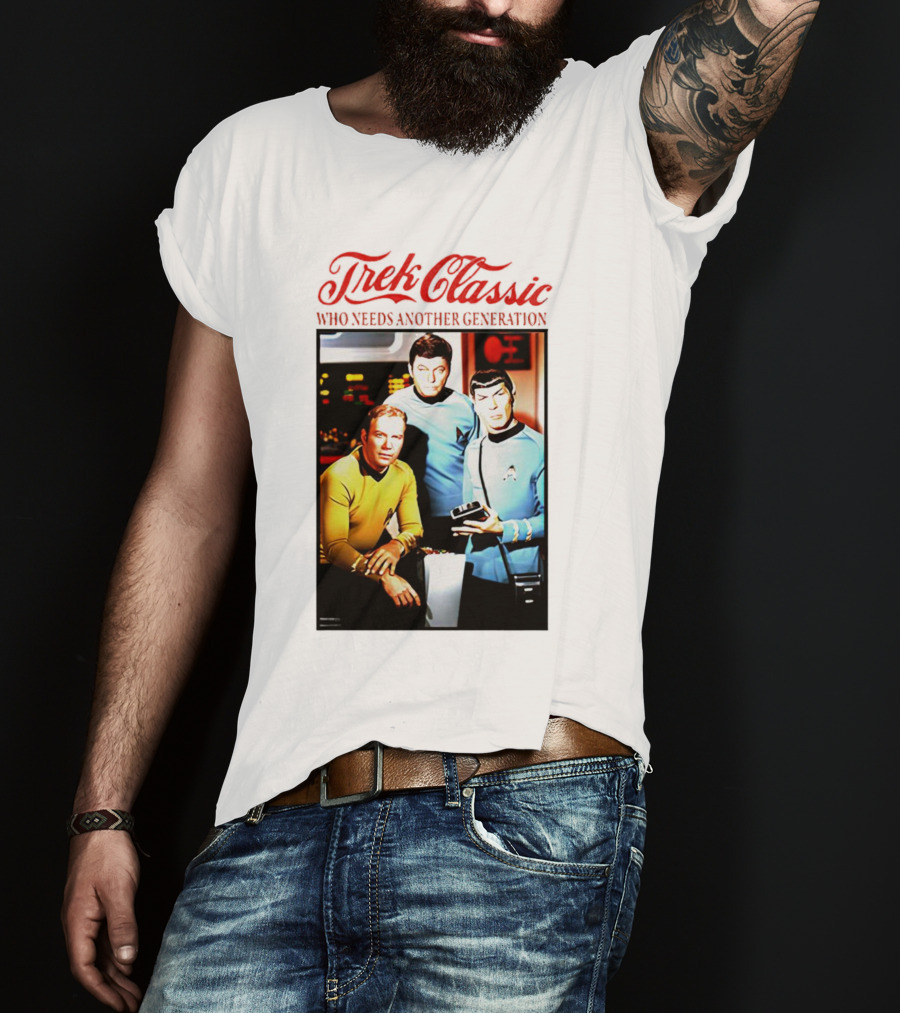 Star Trek Classic Who Needs Another Generation Vintage Crew Image T-Shirt
