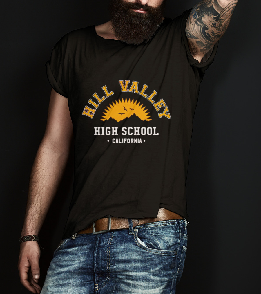 Hill Valley High School California Back To The Future Fan Gear T-Shirt