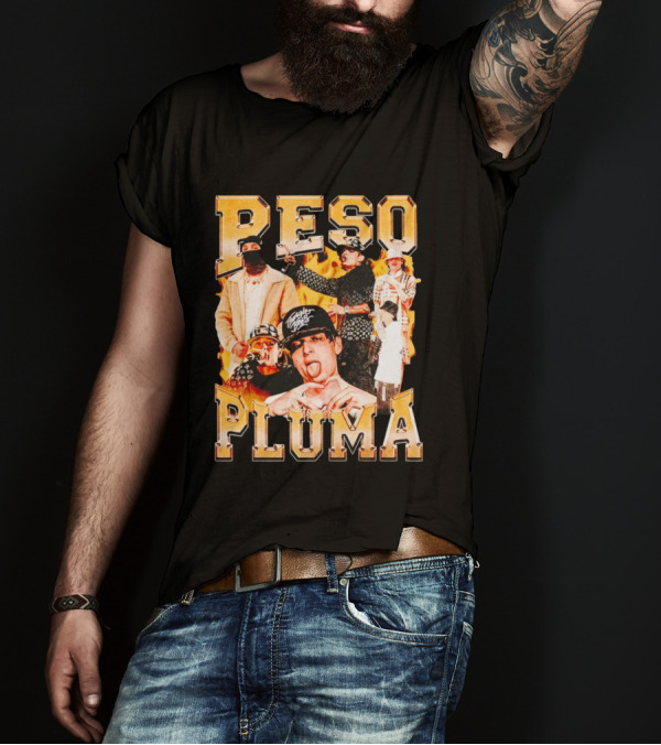 Peso Pluma Collage With Urban Streetwear T-Shirt