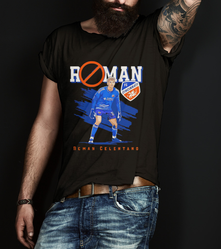 Roman Celentano FC Cincinnati Player Text T-Shirt