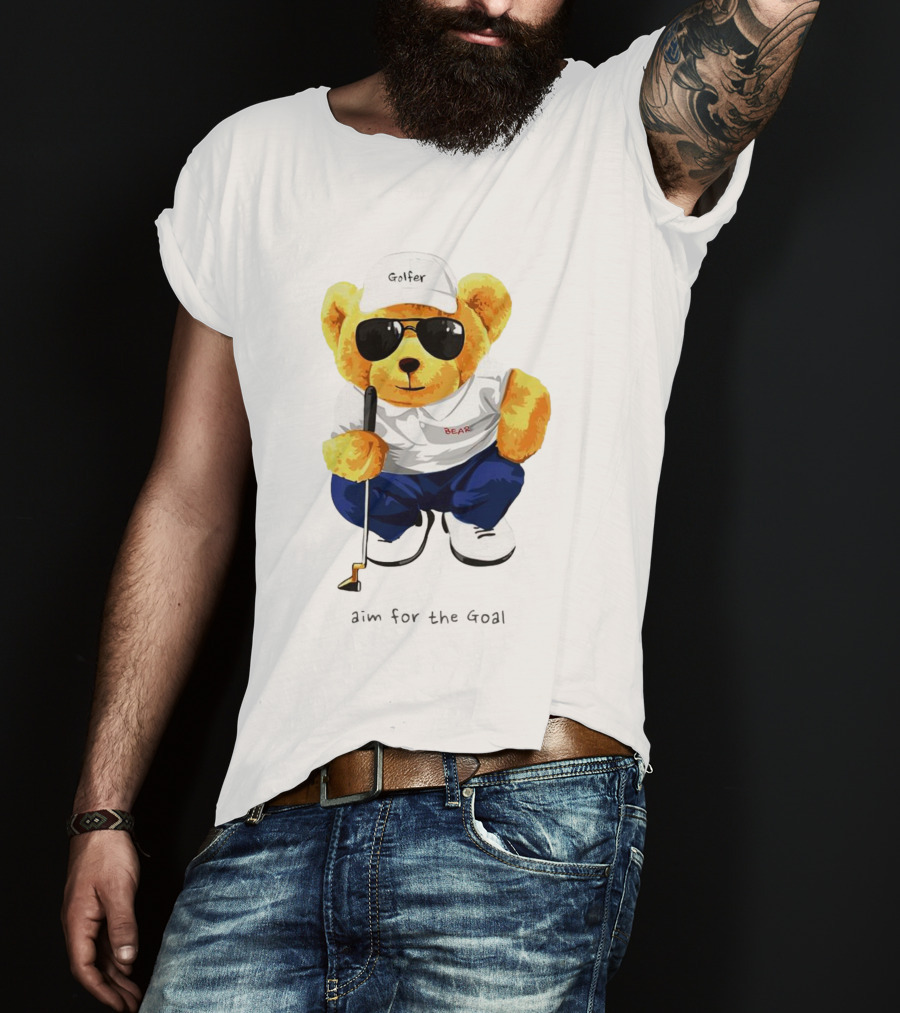 Golfer Bear Aim For The Goal T-Shirt