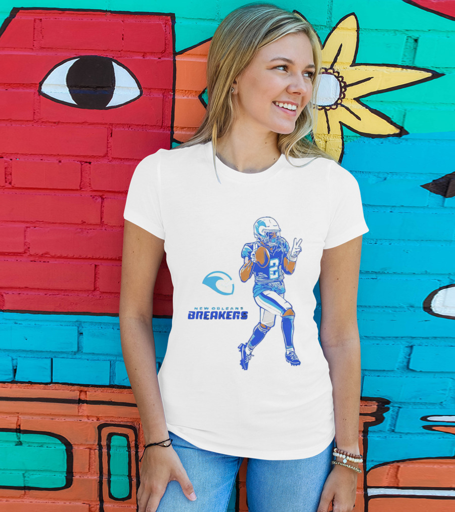 Johnnie Dixon 2 New Orleans Breakers Football Deuces T-Shirt