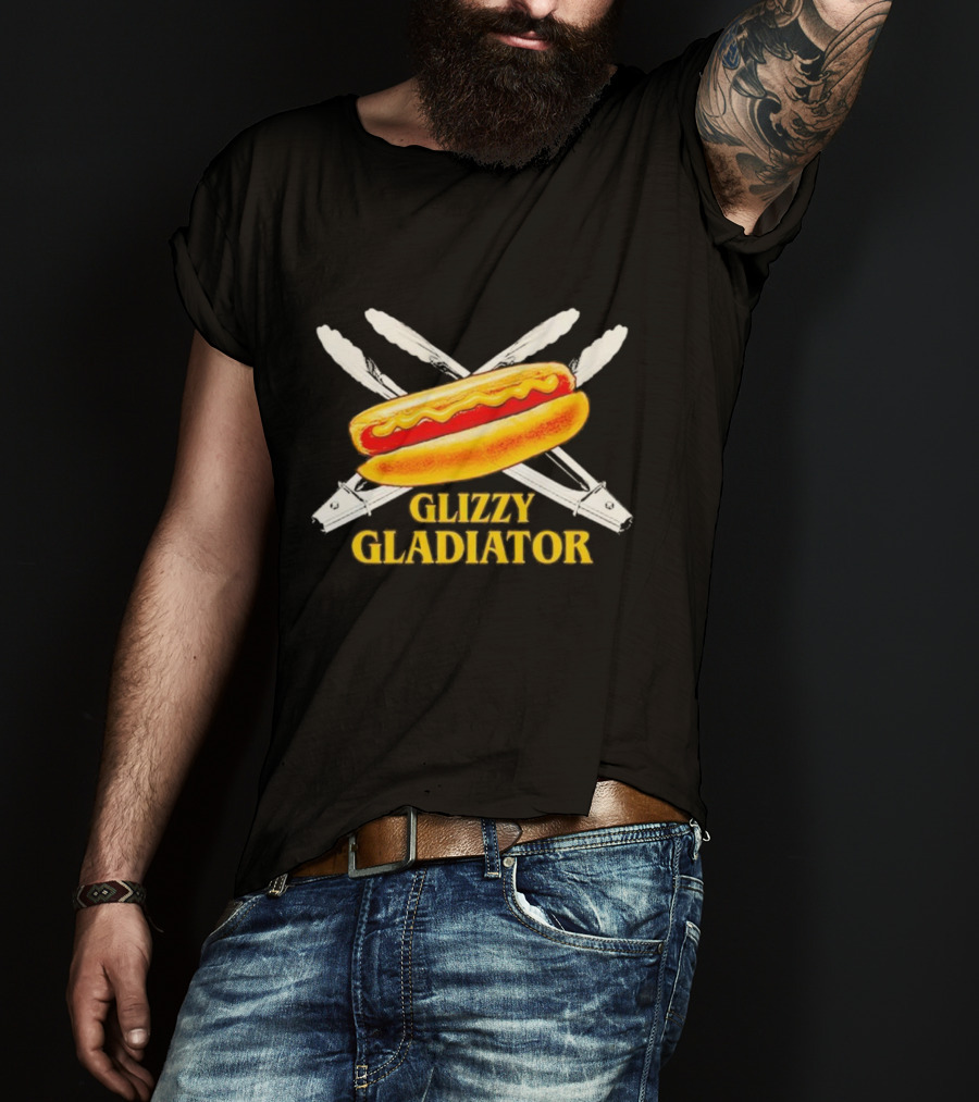 Glizzy Gladiator Hot Dog And Grill Tongs Crossed T-Shirt