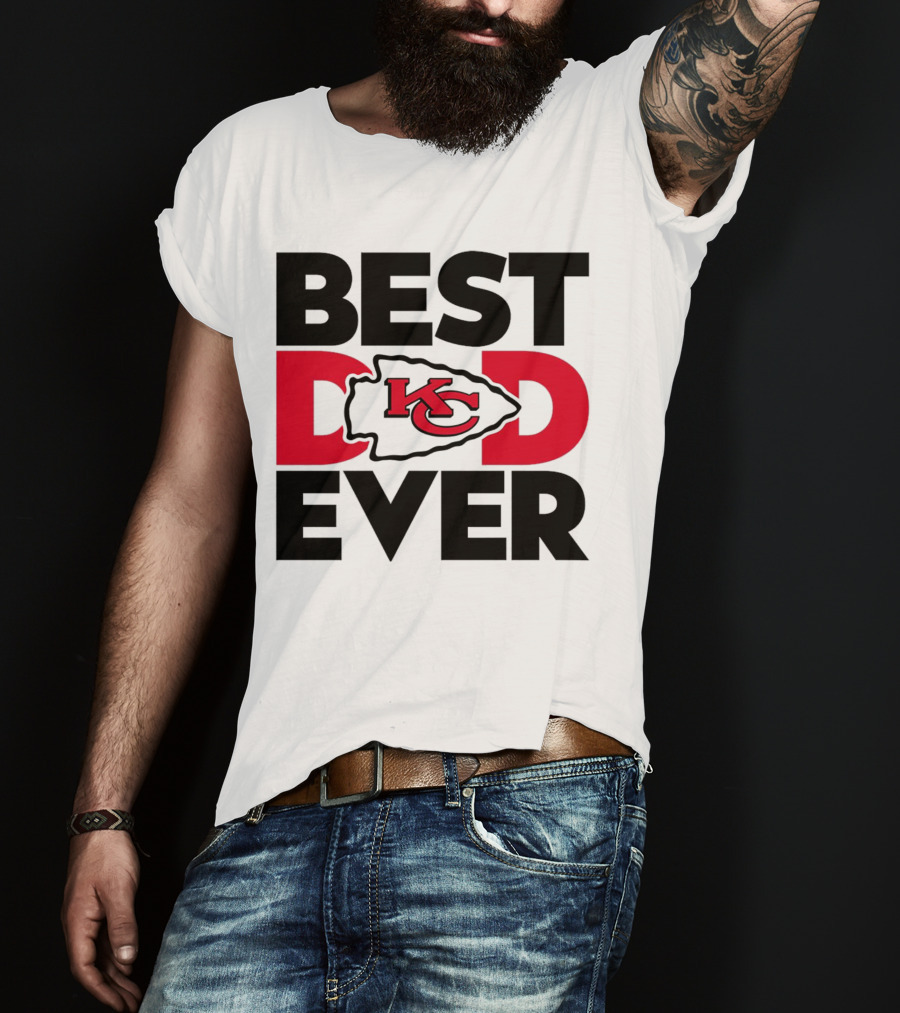 Best Dad Ever Kansas City Chiefs NFL Fan T-Shirt