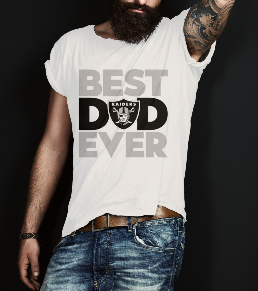 Best Dad Ever Raiders NFL Las Vegas T-Shirt