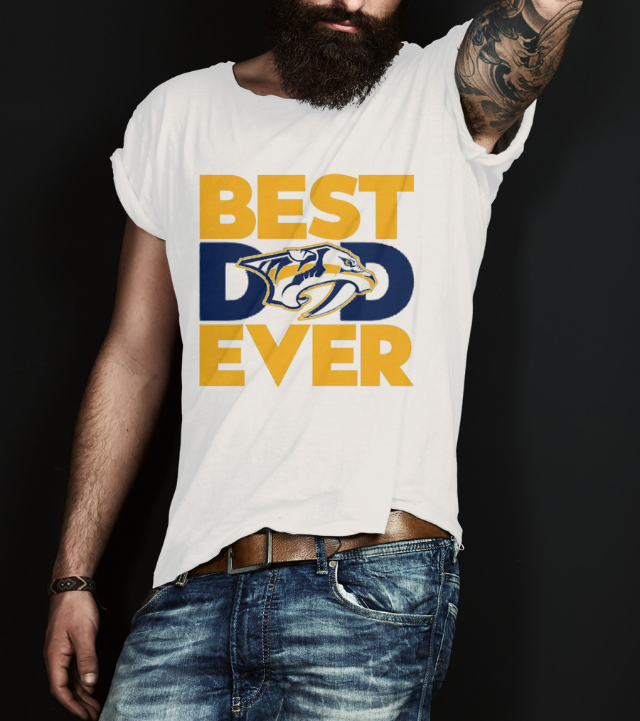 Best Dad Ever Nashville Predators NHL Fan T-Shirt
