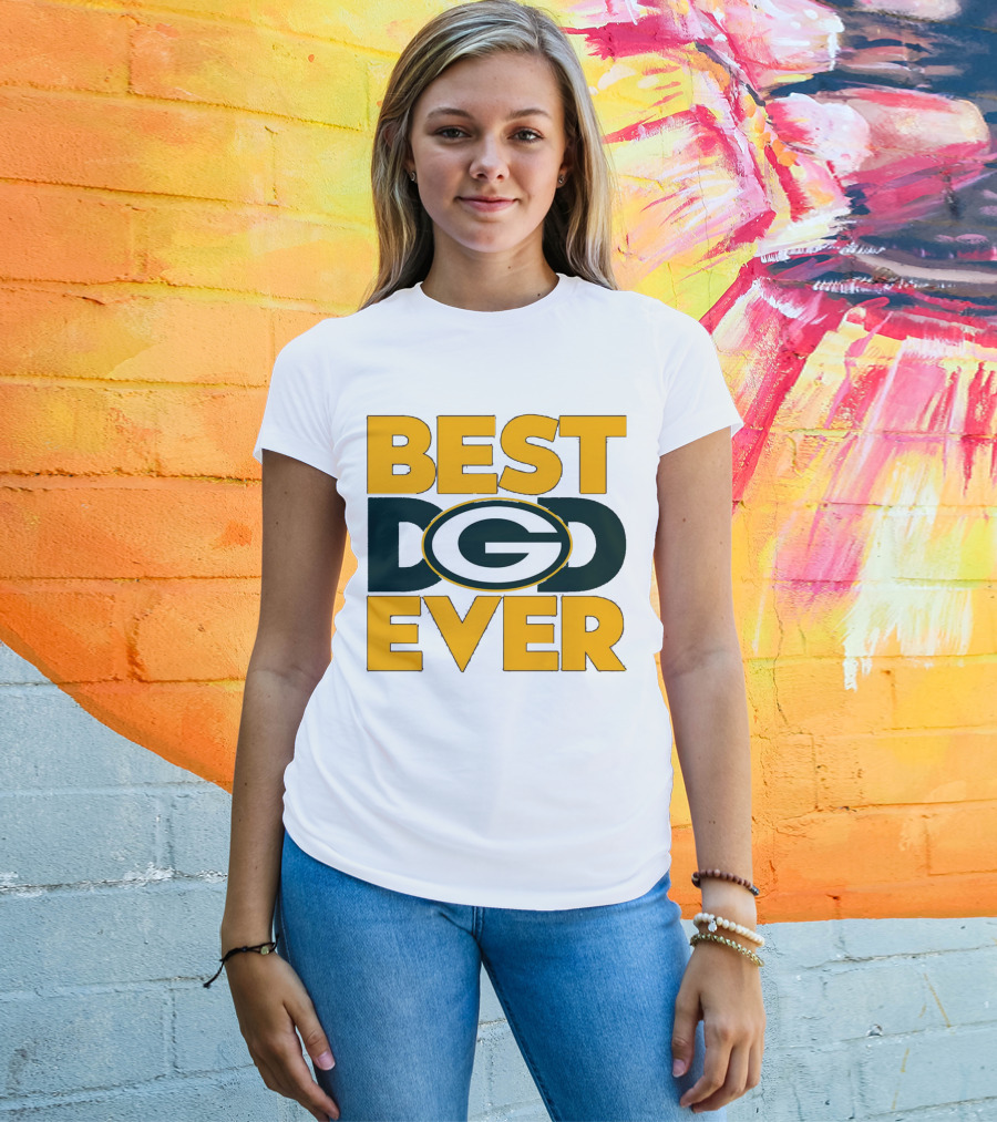 Best Dad Ever Green Bay Packers Logo NFL T-Shirt