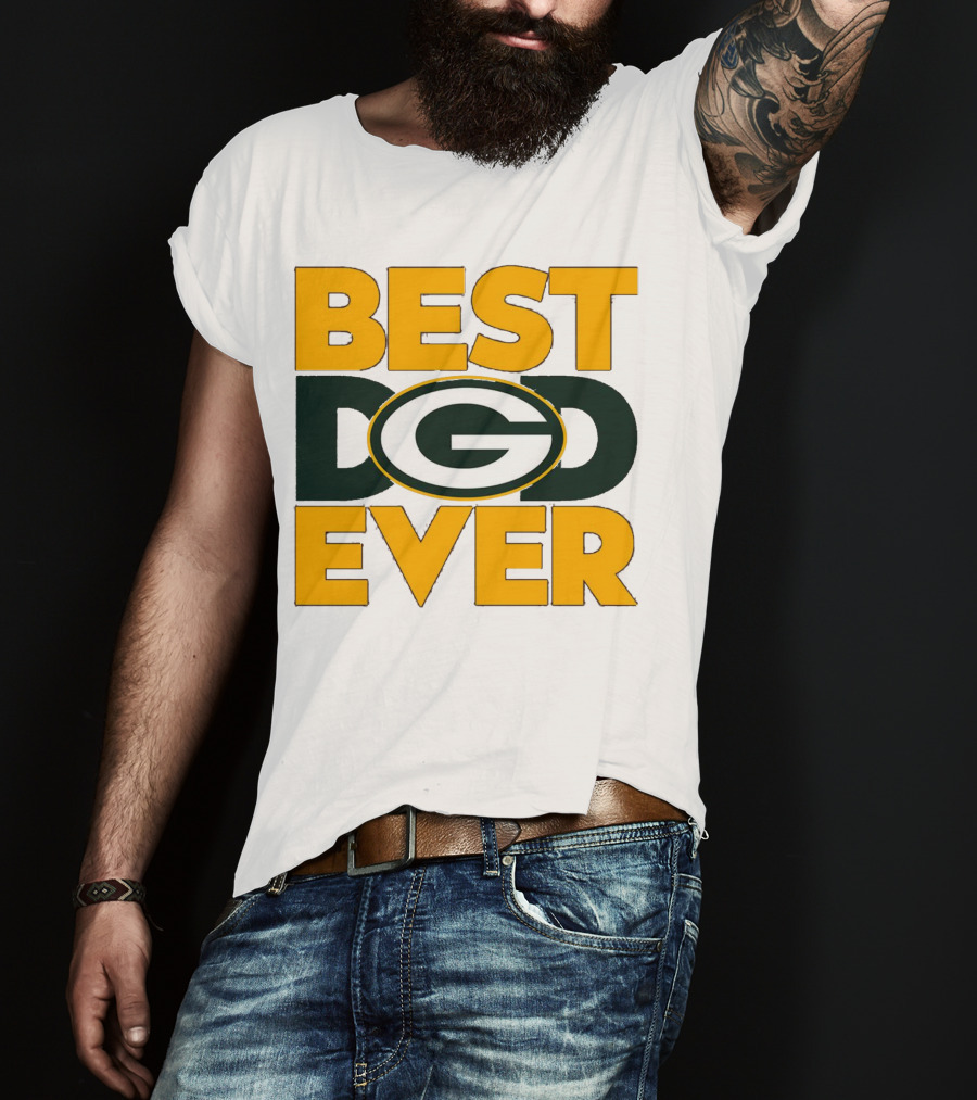 Best Dad Ever Green Bay Packers Logo NFL T-Shirt