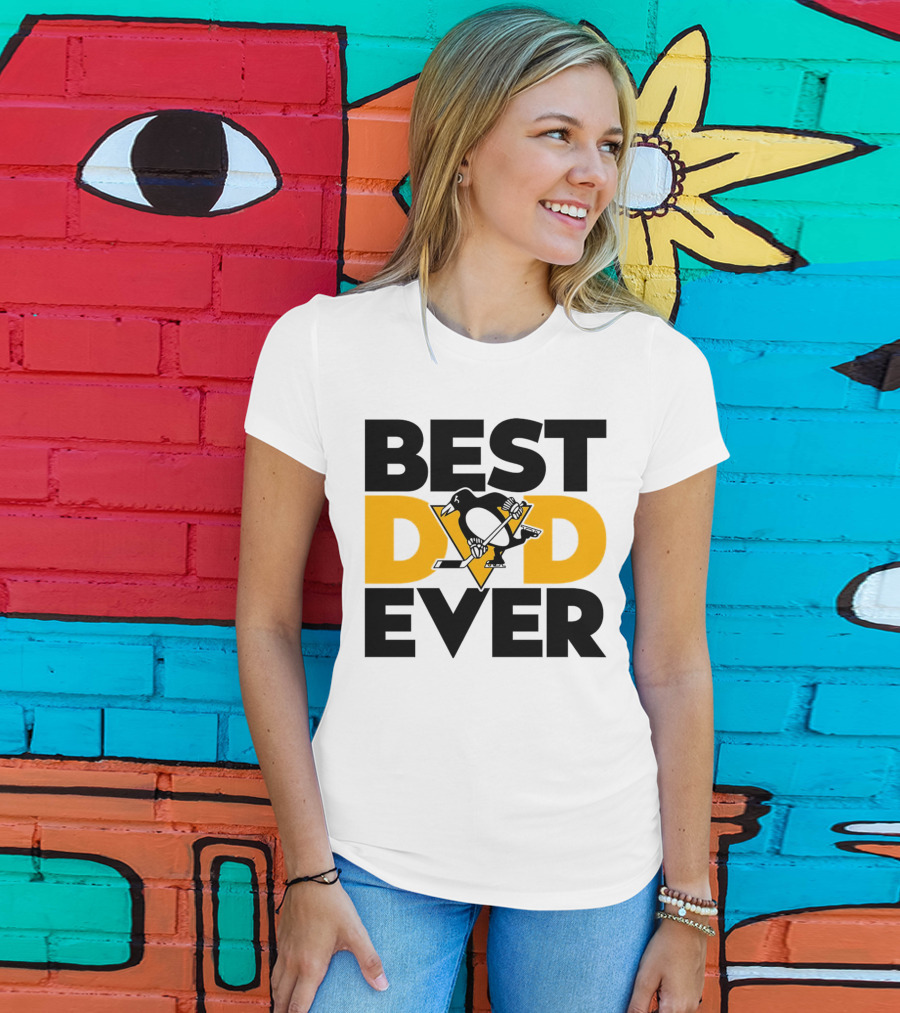 Best Dad Ever NHL Pittsburgh Penguins T-Shirt