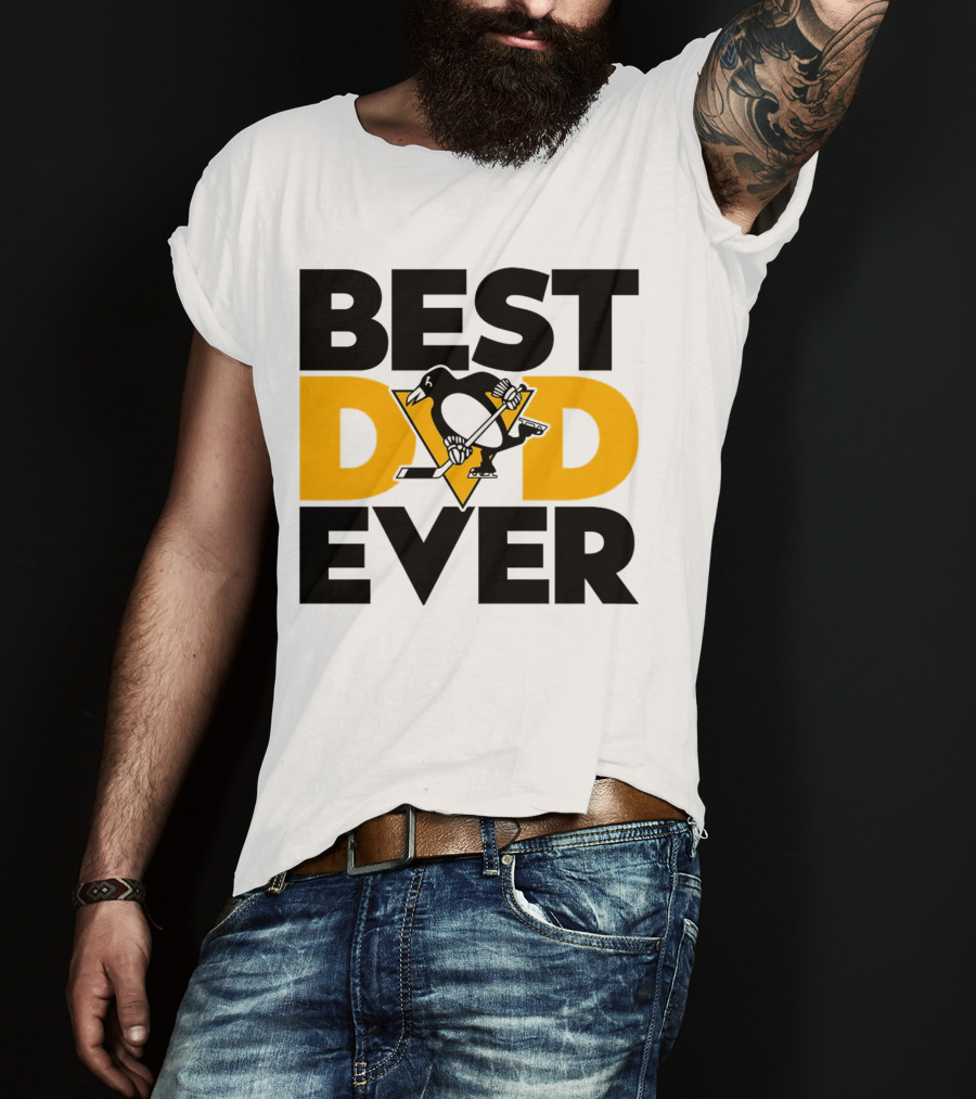 Best Dad Ever NHL Pittsburgh Penguins T-Shirt