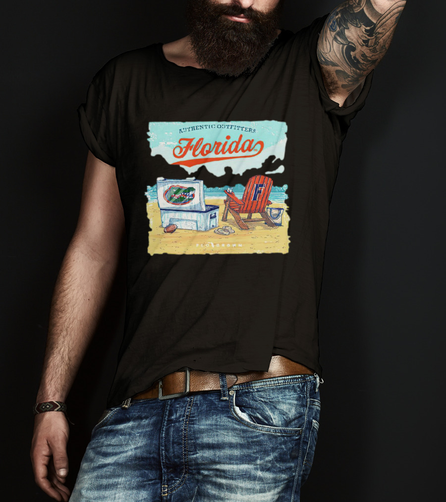 Authentic Outfitters Florida Gators Flogrown Beach Scene T-Shirt