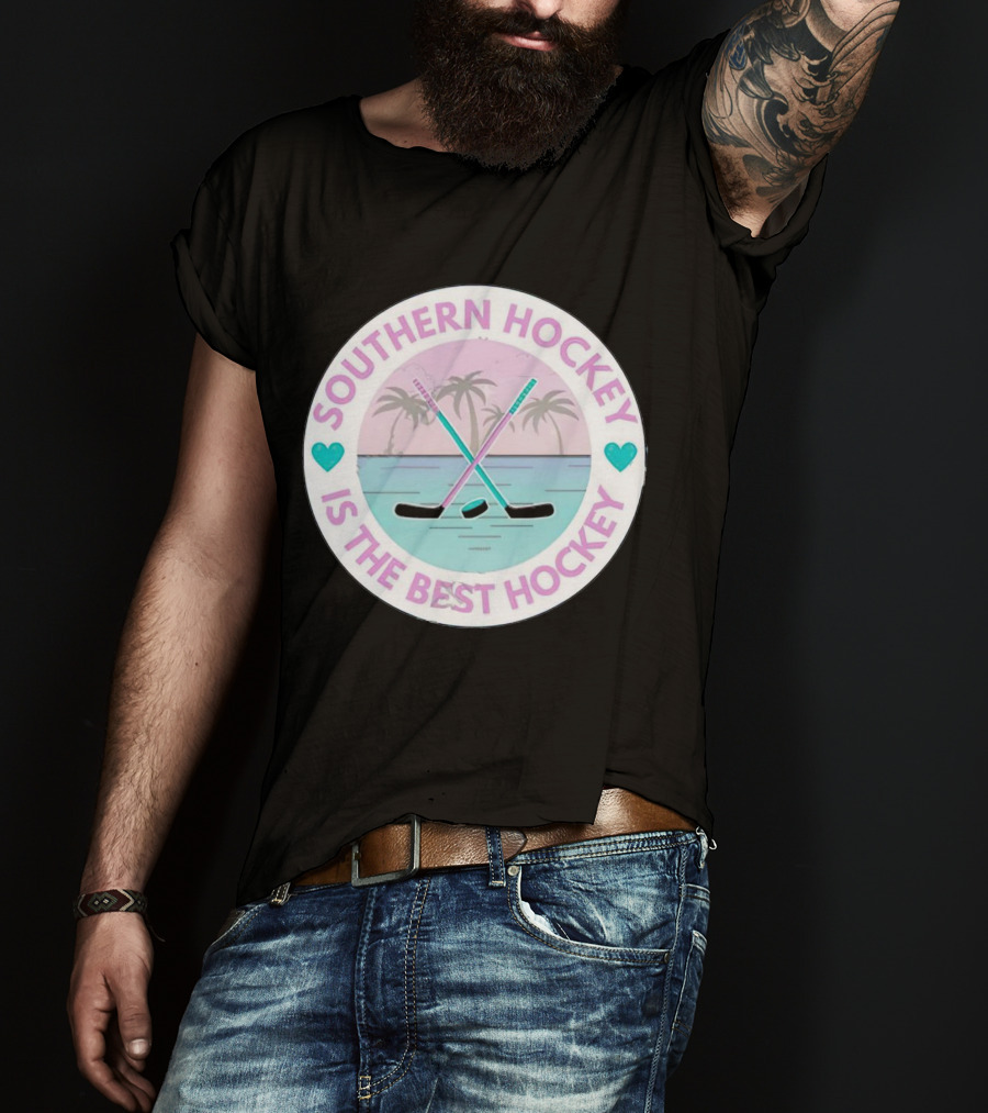 Southern Hockey Is The Best Hockey Palms And Crossed Sticks T-Shirt
