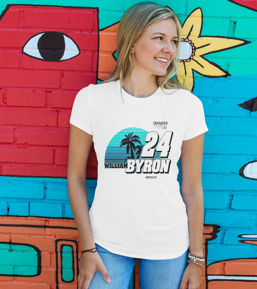 William Byron 24 NASCAR Fishing UPF 50 Palm Trees Hendrick Motorsports T-Shirt