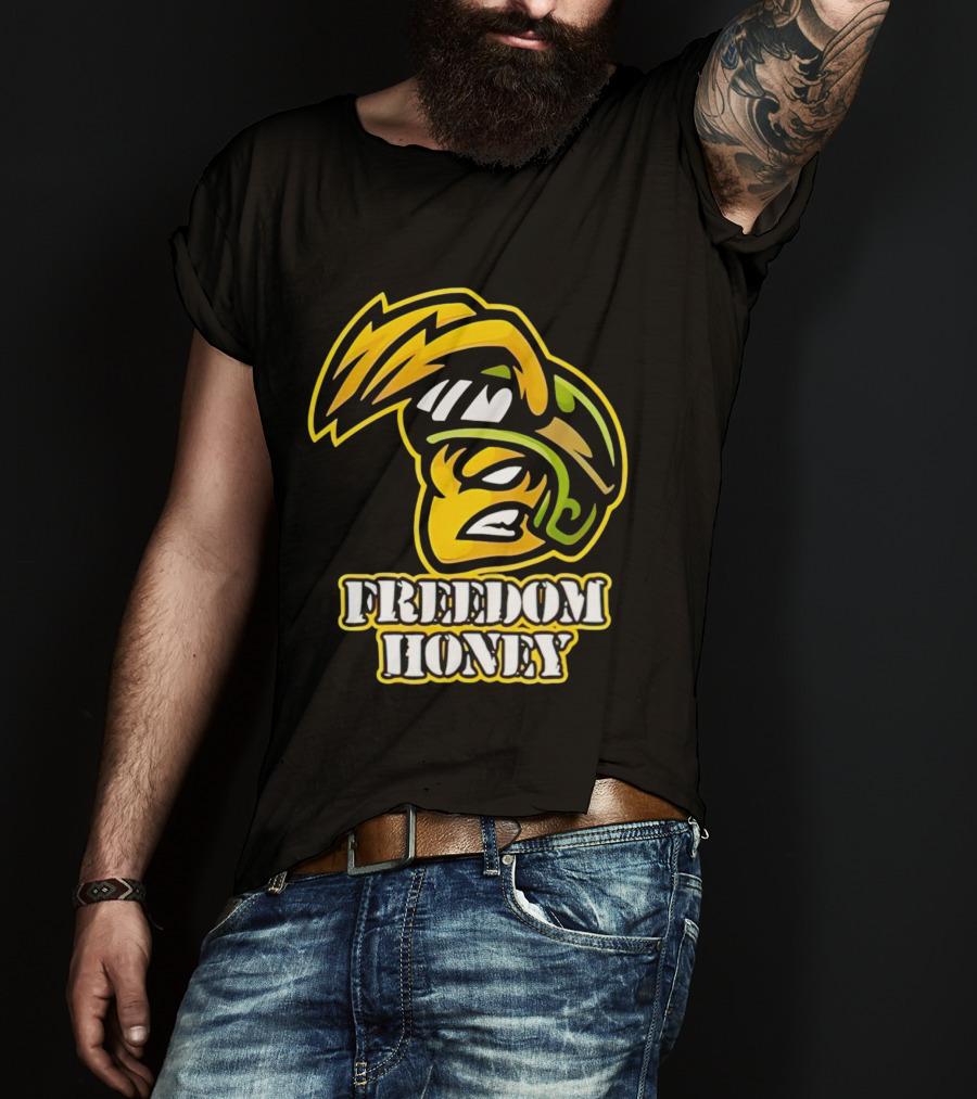 Cory Morgan Freedom Honey Helmet Character T-Shirt