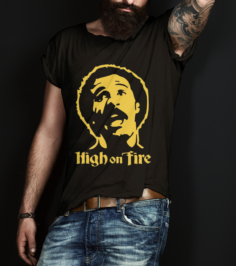 High On Fire Richard Pryor Black And Yellow T-Shirt
