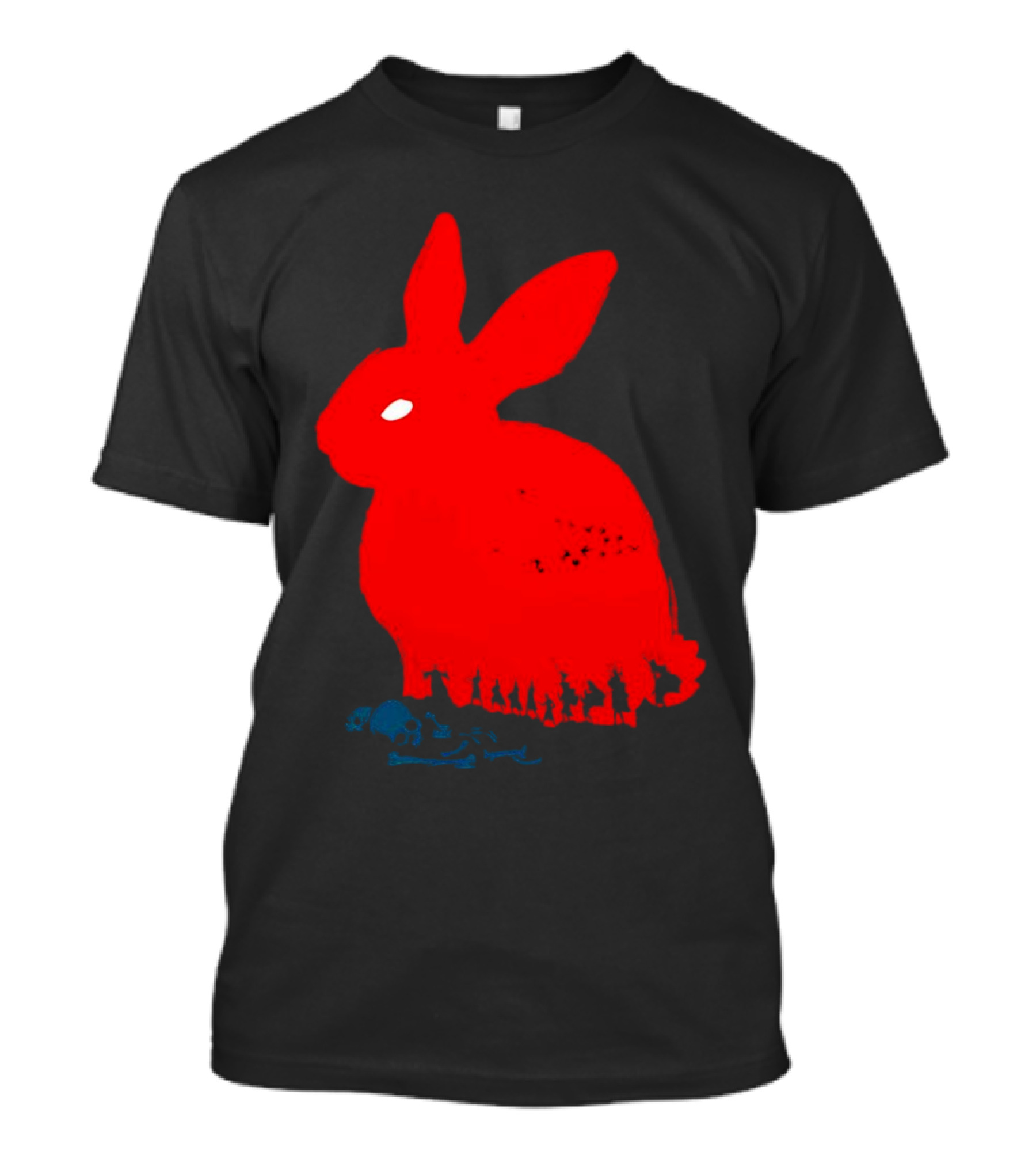 Death Awaits Red Rabbit Skull T-Shirt